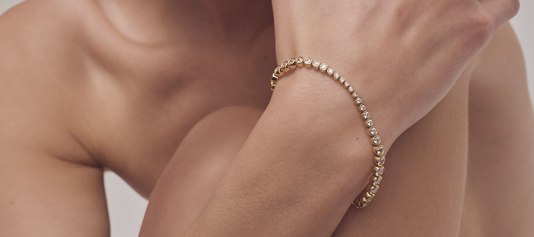 tennisarmbånd i guld