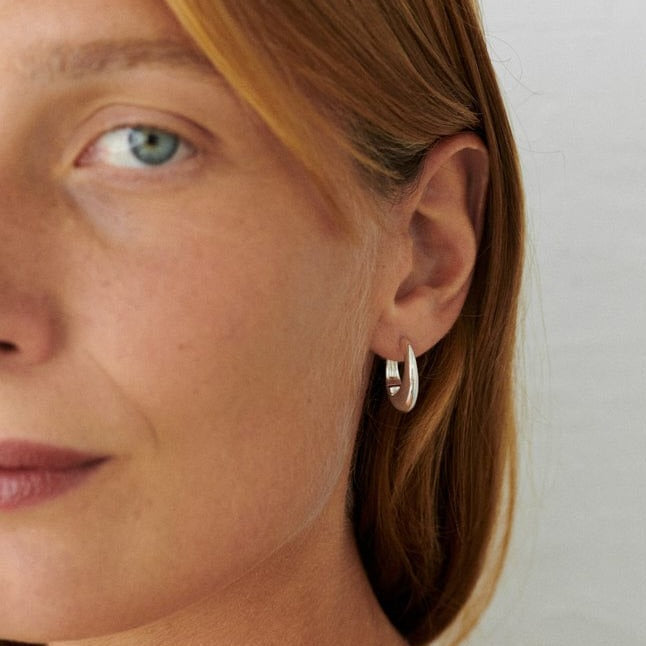 tykke hoops i sølv