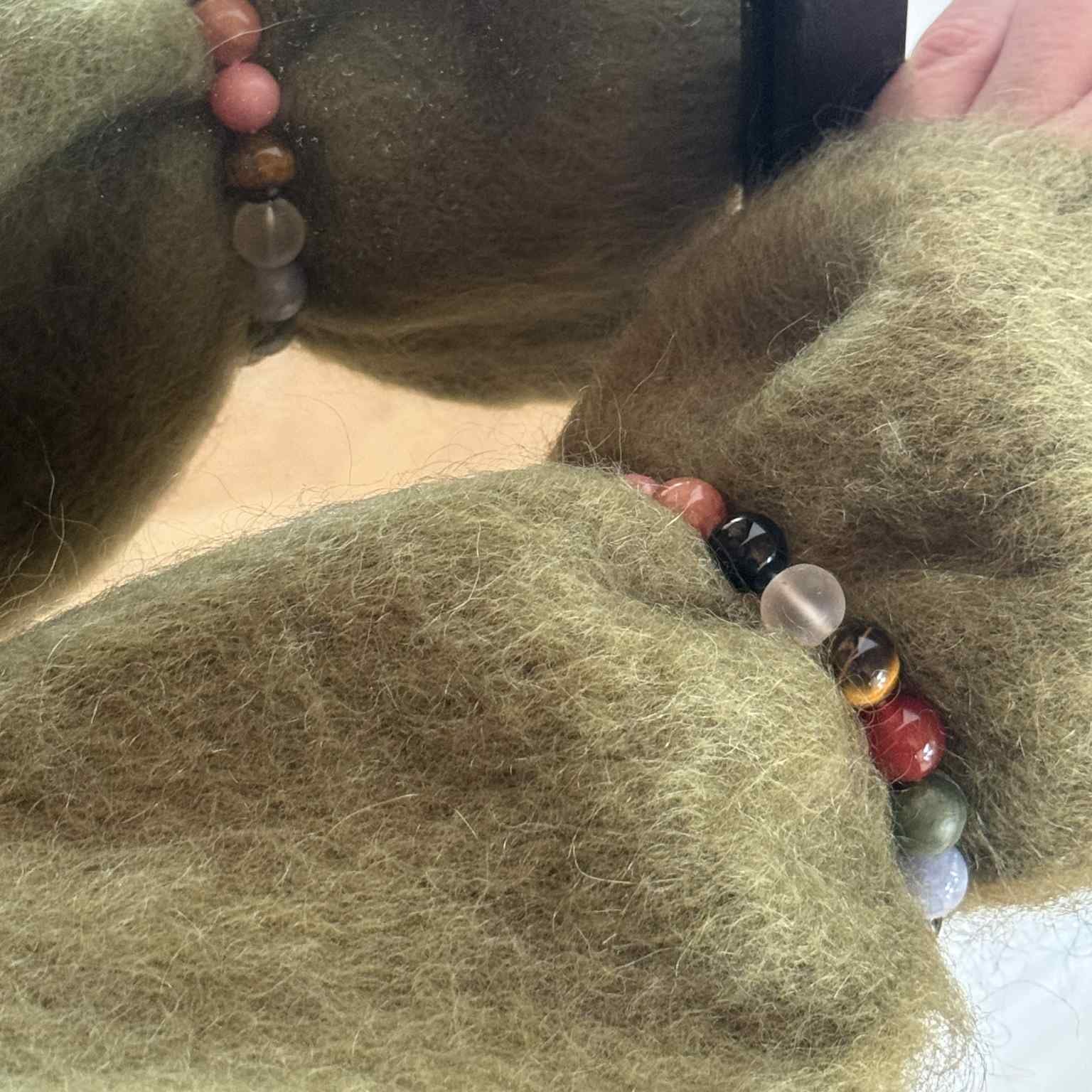 Sorelle Jewellery Armbånd Multi armbånd med jade, akvamarin og tigerøje S311