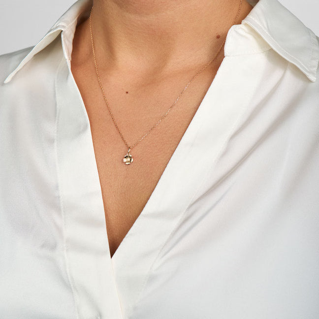 Fleur vedhæng med 0,014 carat - 14 karat guld