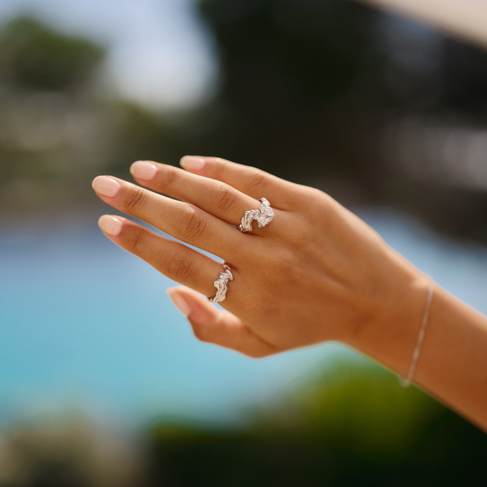 Flare Zebra ring - sølv