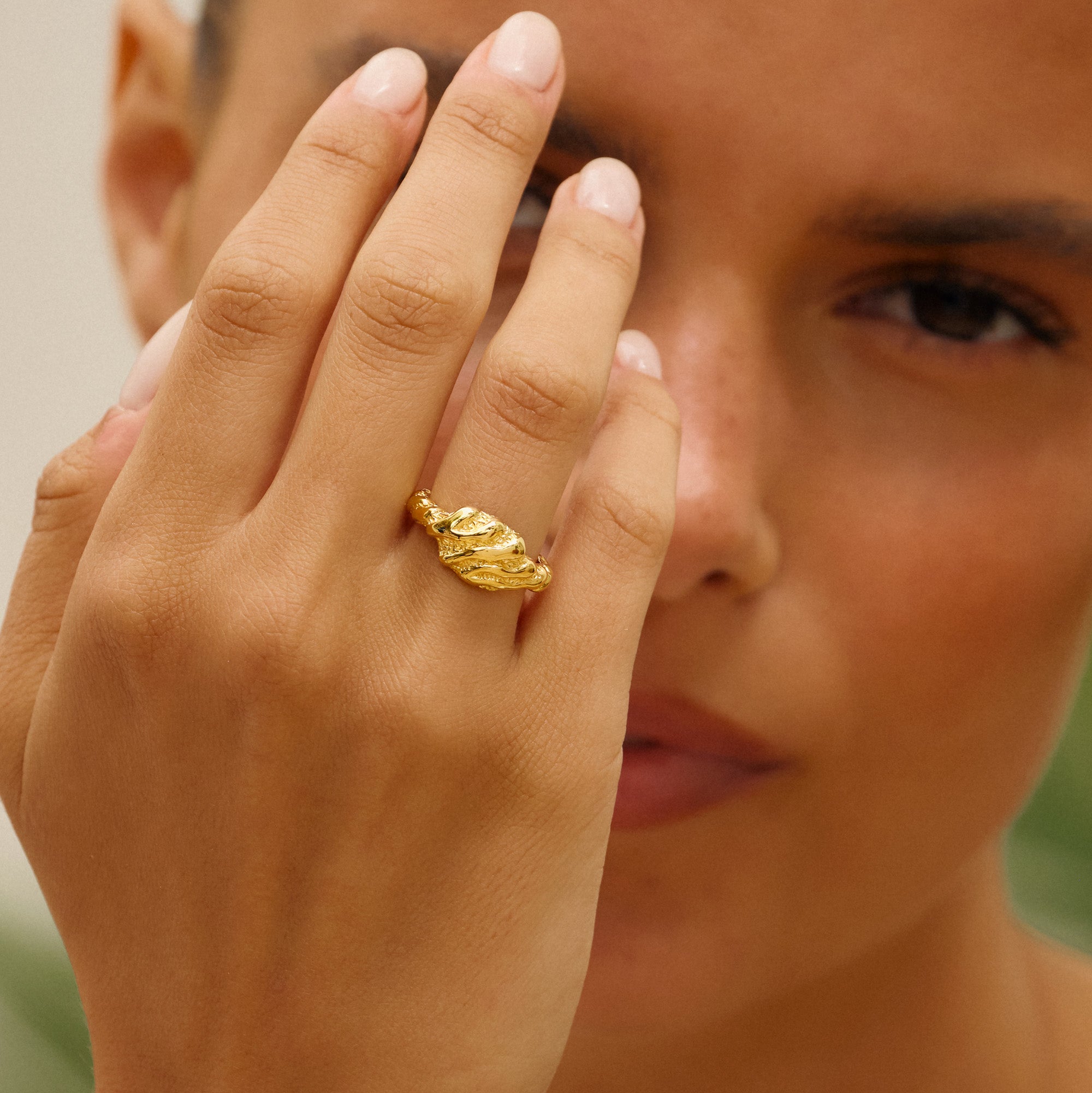 Small Zebra ring - forgyldt