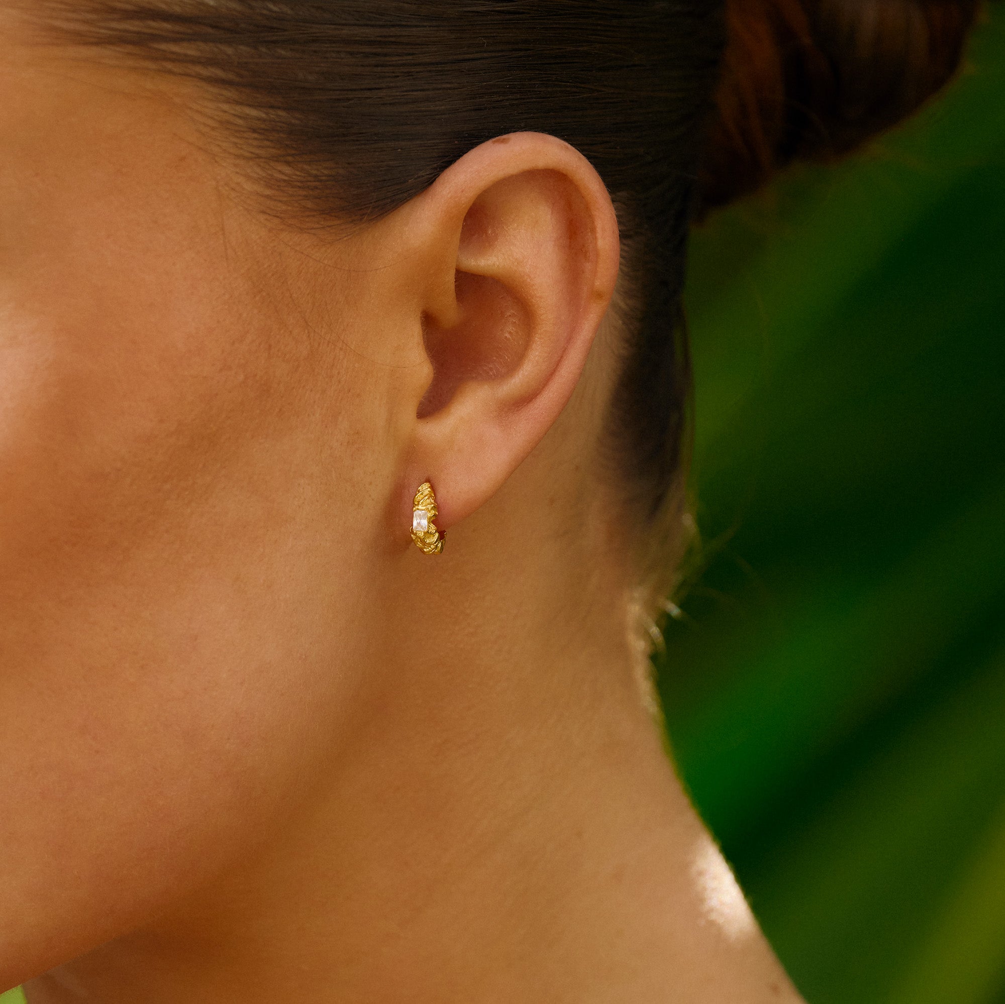 Small Flare Zebra hoops - forgyldt
