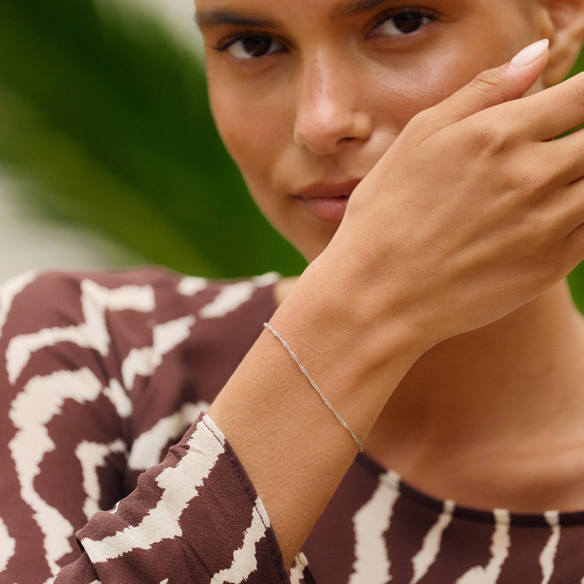 Small Zebra armbånd - sølv