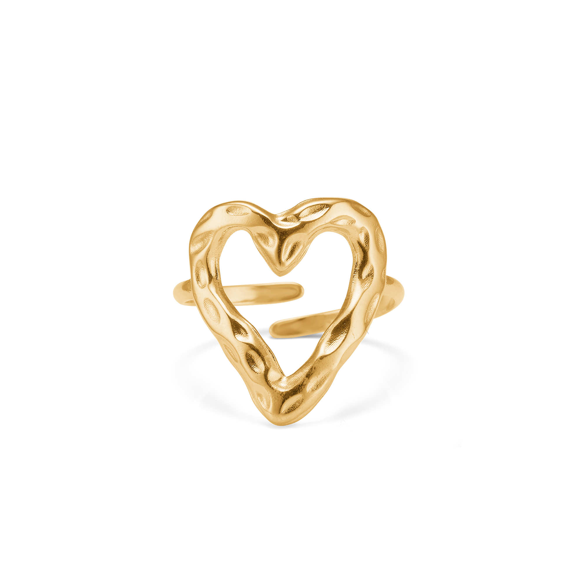 Heart ring - forgyldt