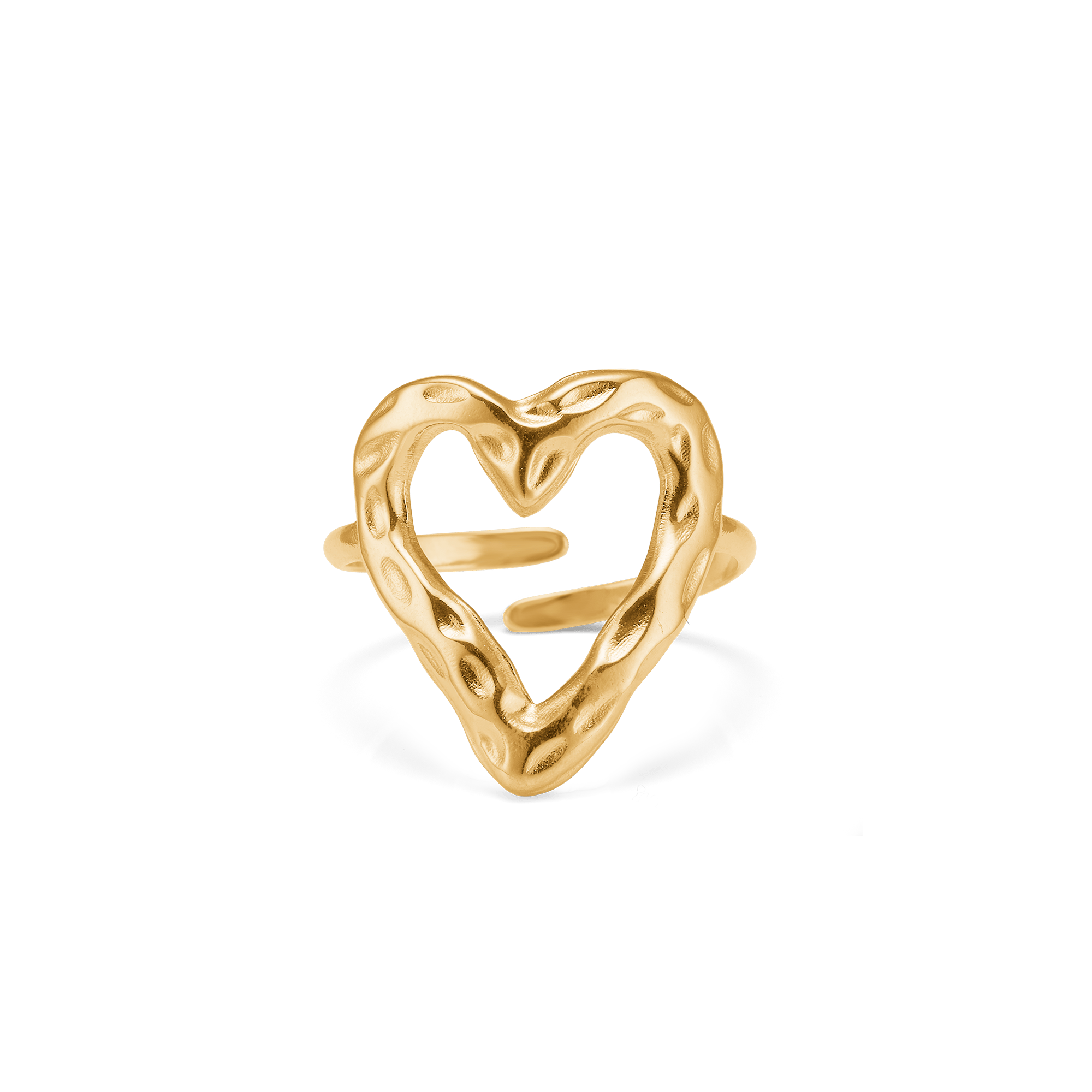 Studio Z Ringe Heart ring - forgyldt stål