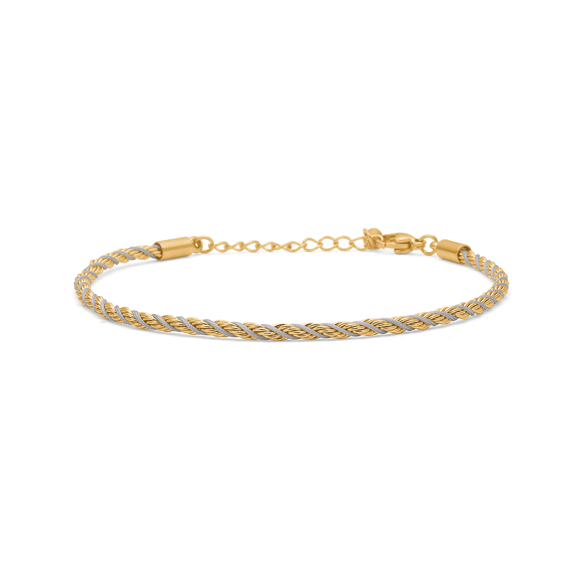 Ava grå armbånd - forgyldt