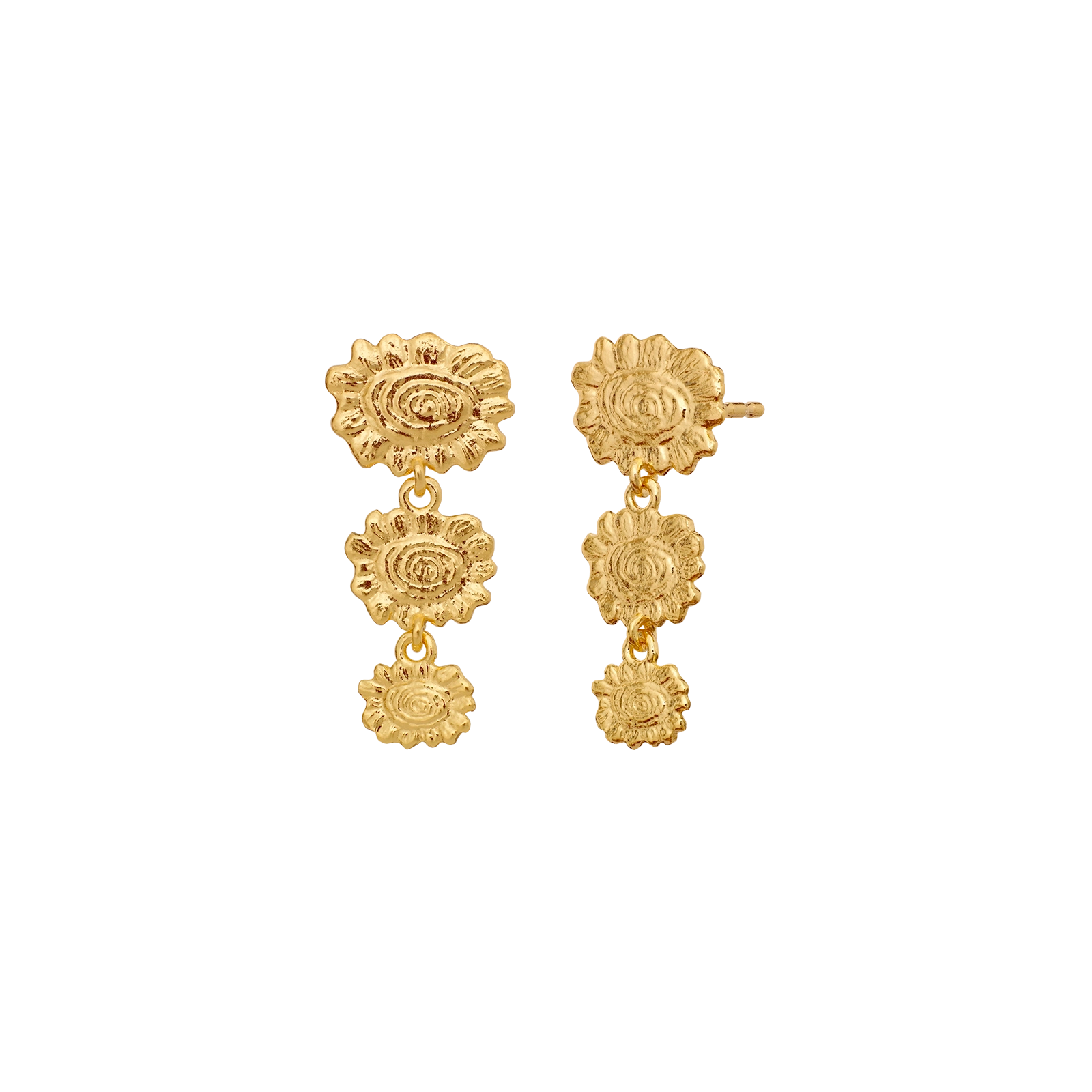 Cai øreringe - forgyldt