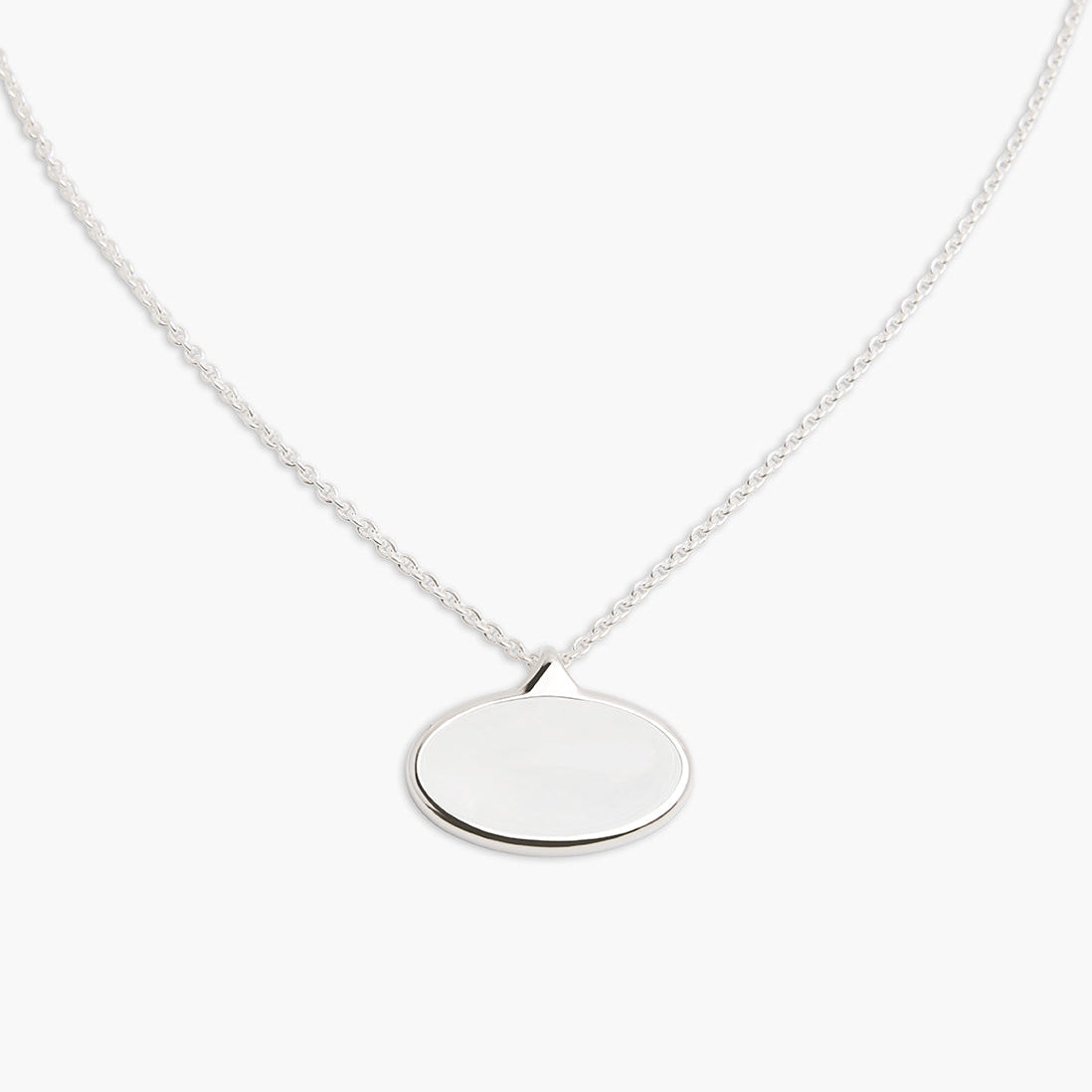 Datura vedhæng halskæde - sølv