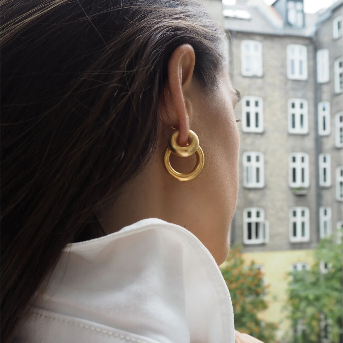 Small Chunky Hoops - Forgyldt