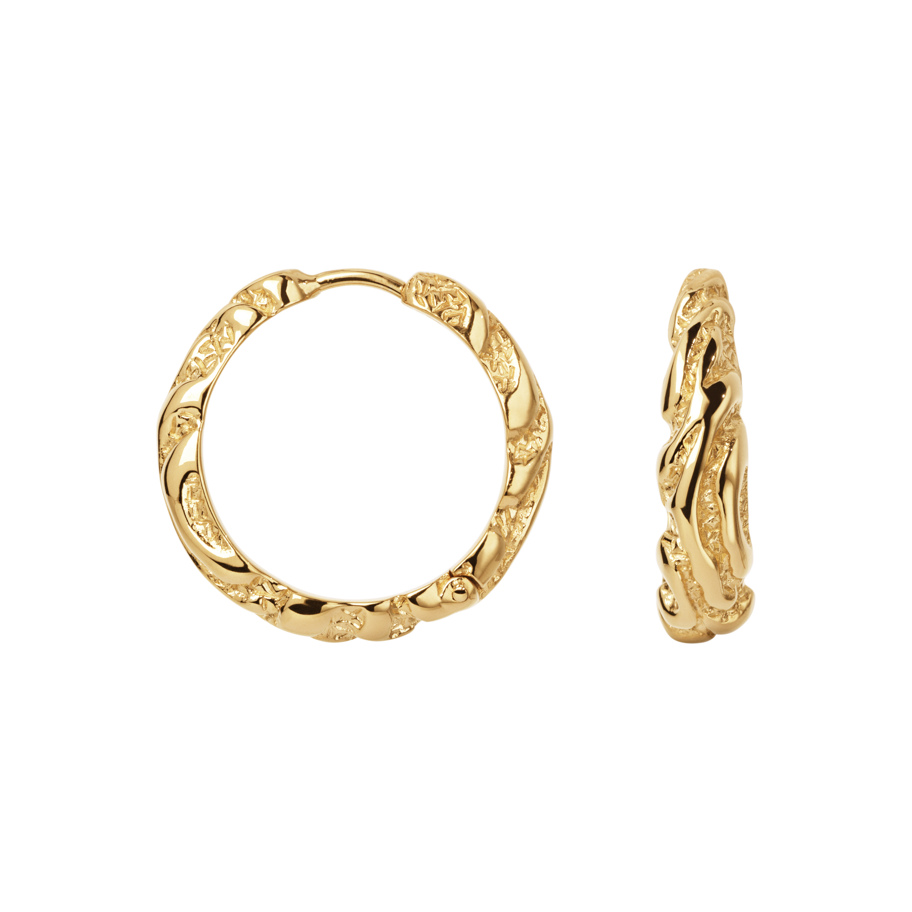Large Zebra hoops - forgyldt