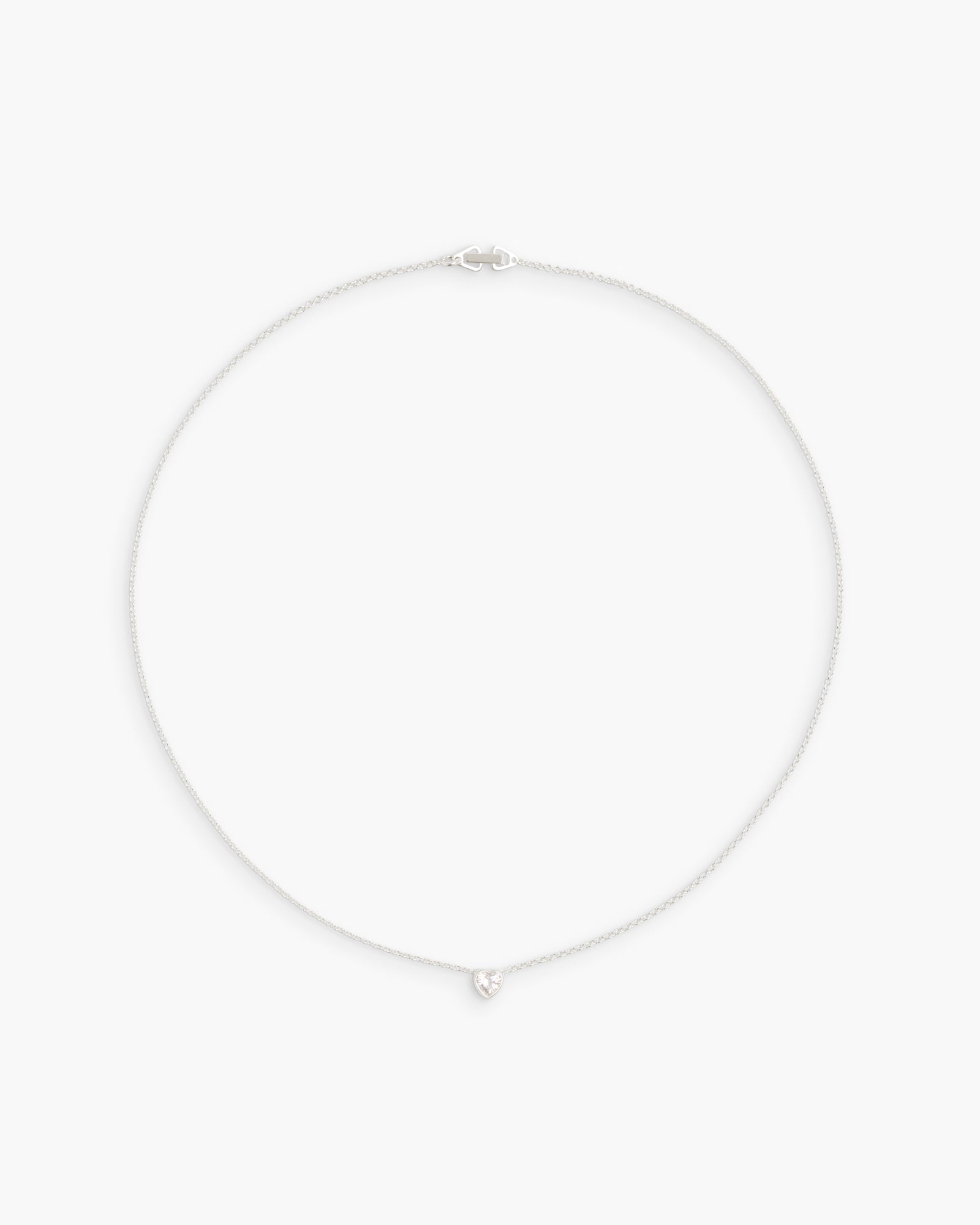 Ophelia halskæde med hjerte - sølv