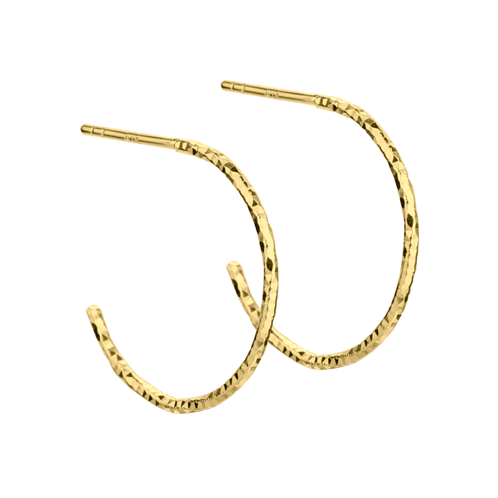 Aqua Dulce Øreringe DIAMOND CUT Hoop 20 mm.