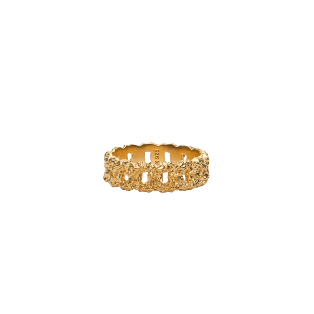 IX Studios Ringe IX crunchy curb ring, forgyldt