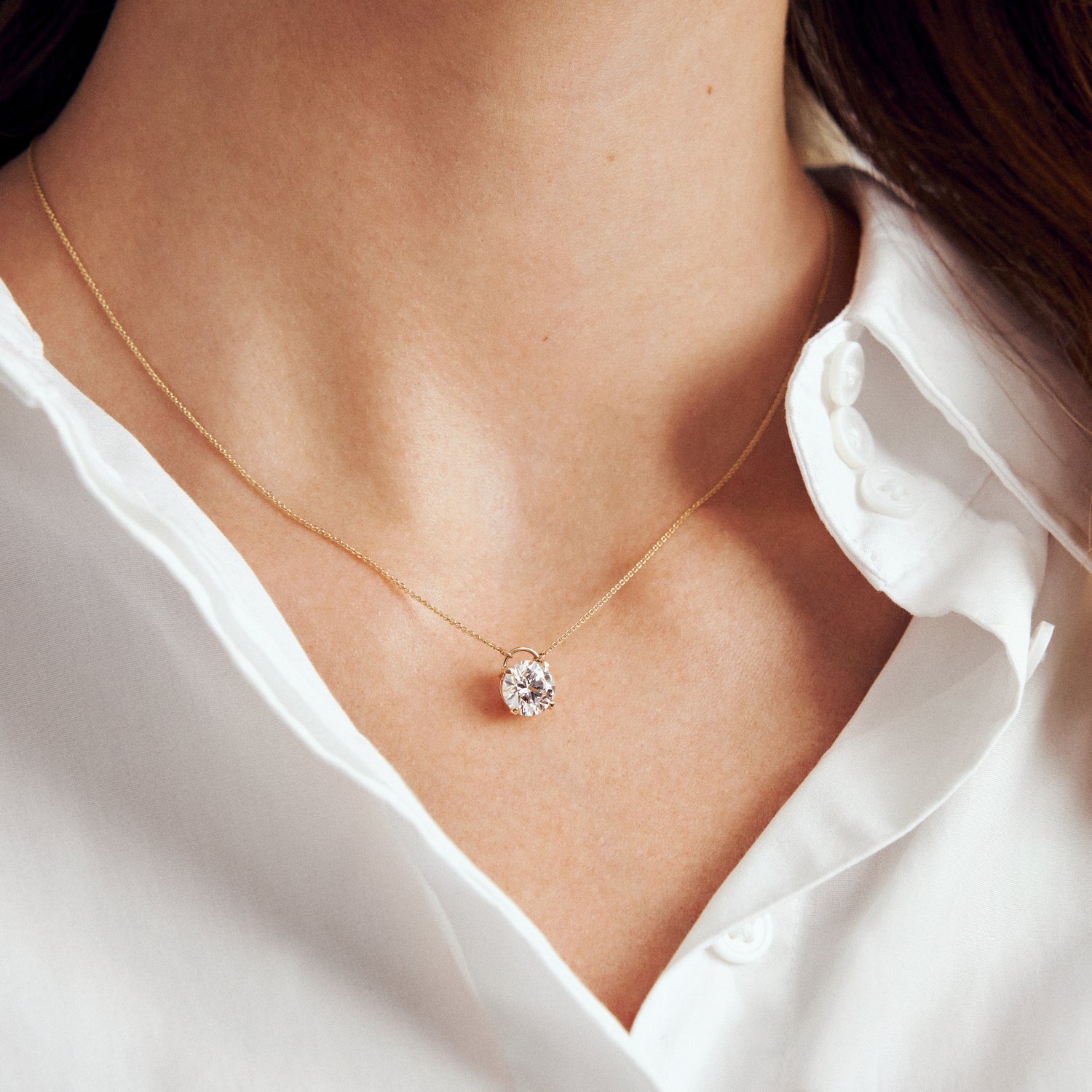 Venice Solitaire halskæde med diamant 2,00 carat- 14 karat guld