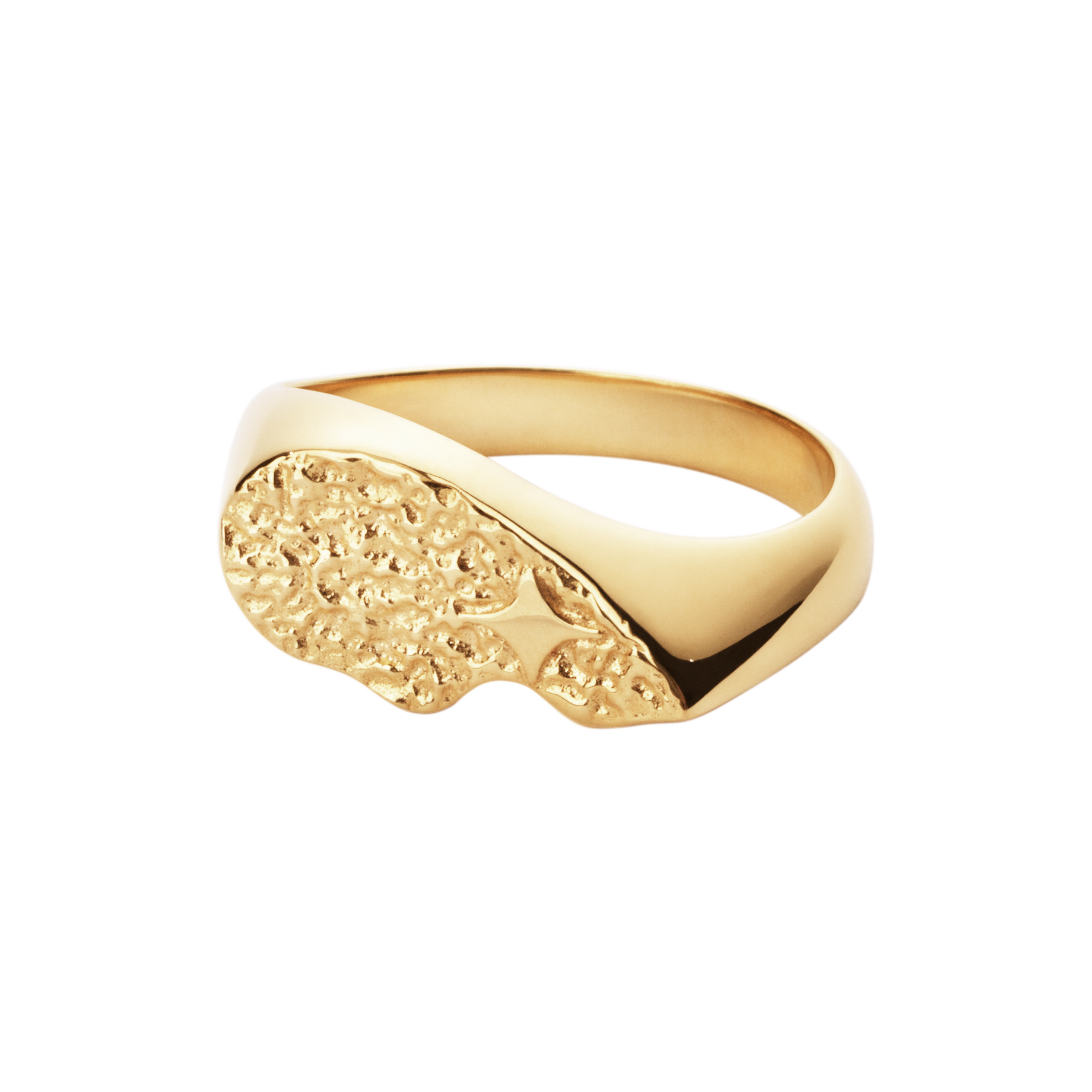 Textured BBF sparkly ring - Forgyldt