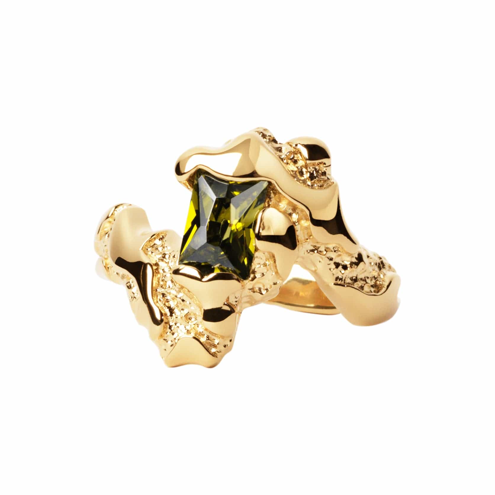 Camille Brinch Ringe Big Contrast Ring - forgyldt