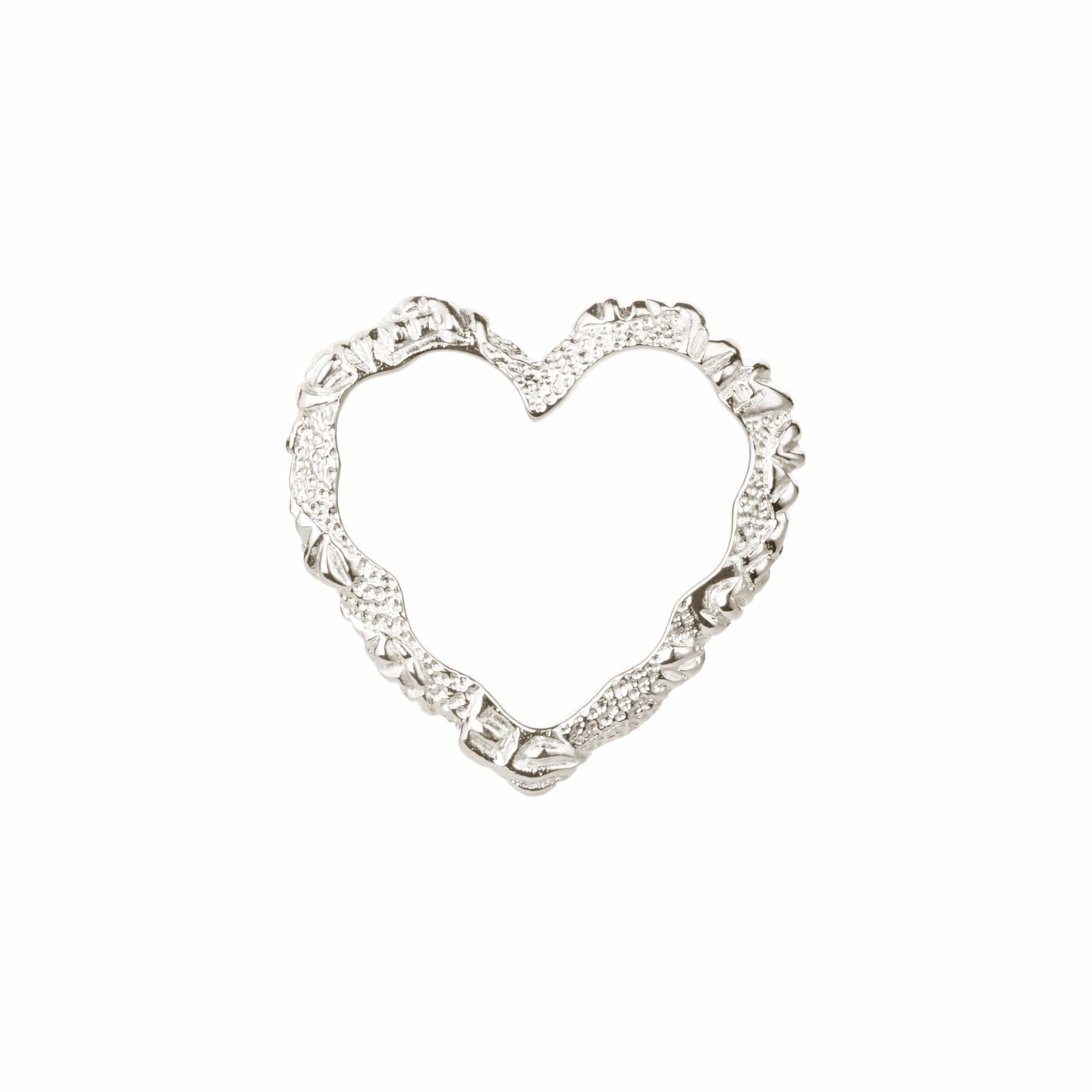 Camille Brinch Vedhæng Heart Contrast Charm vedhæng - sølv HCOC-P