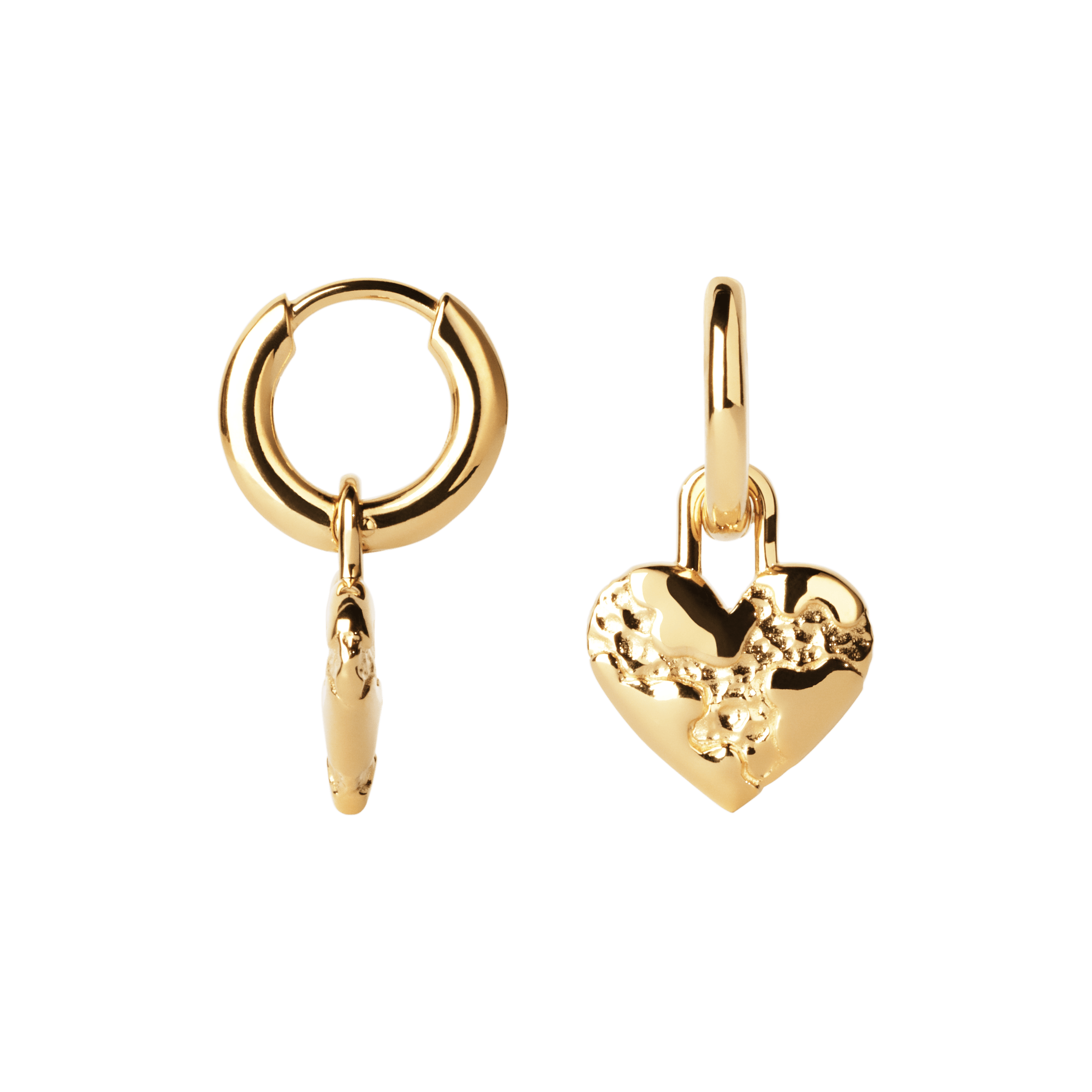 Camille Brinch Øreringe Heart contrast øreringe - forgyldt HCOE-FG