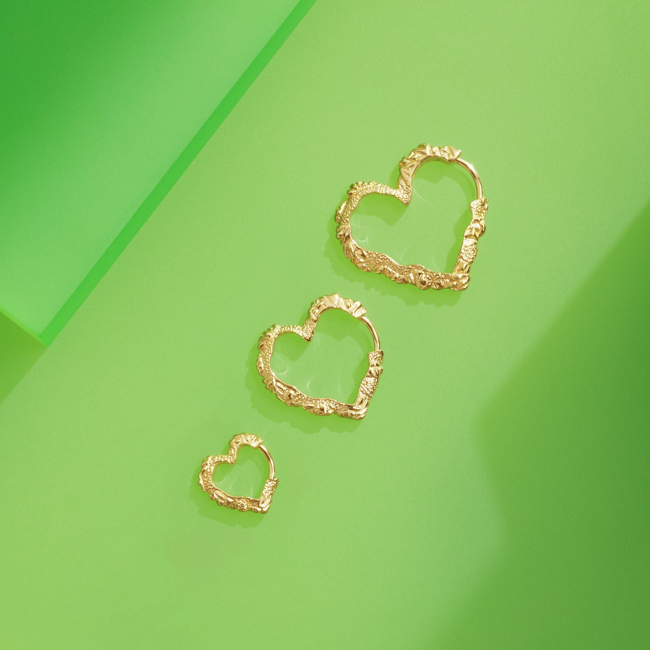 Camille Brinch Øreringe Heart Crush Hoops - sølv HCRH