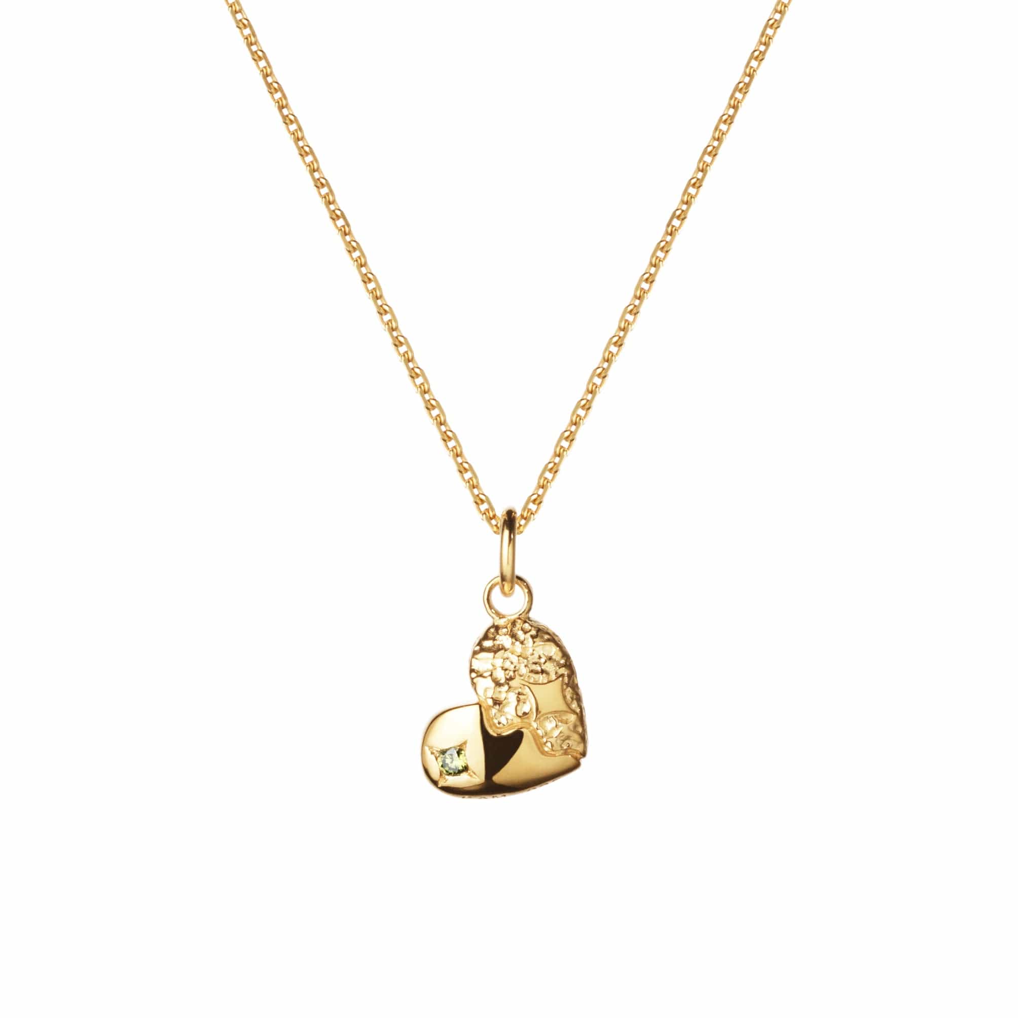 Camille Brinch Halskæder Heart Sparkly halskæde - forgyldt HSPN-FG-45