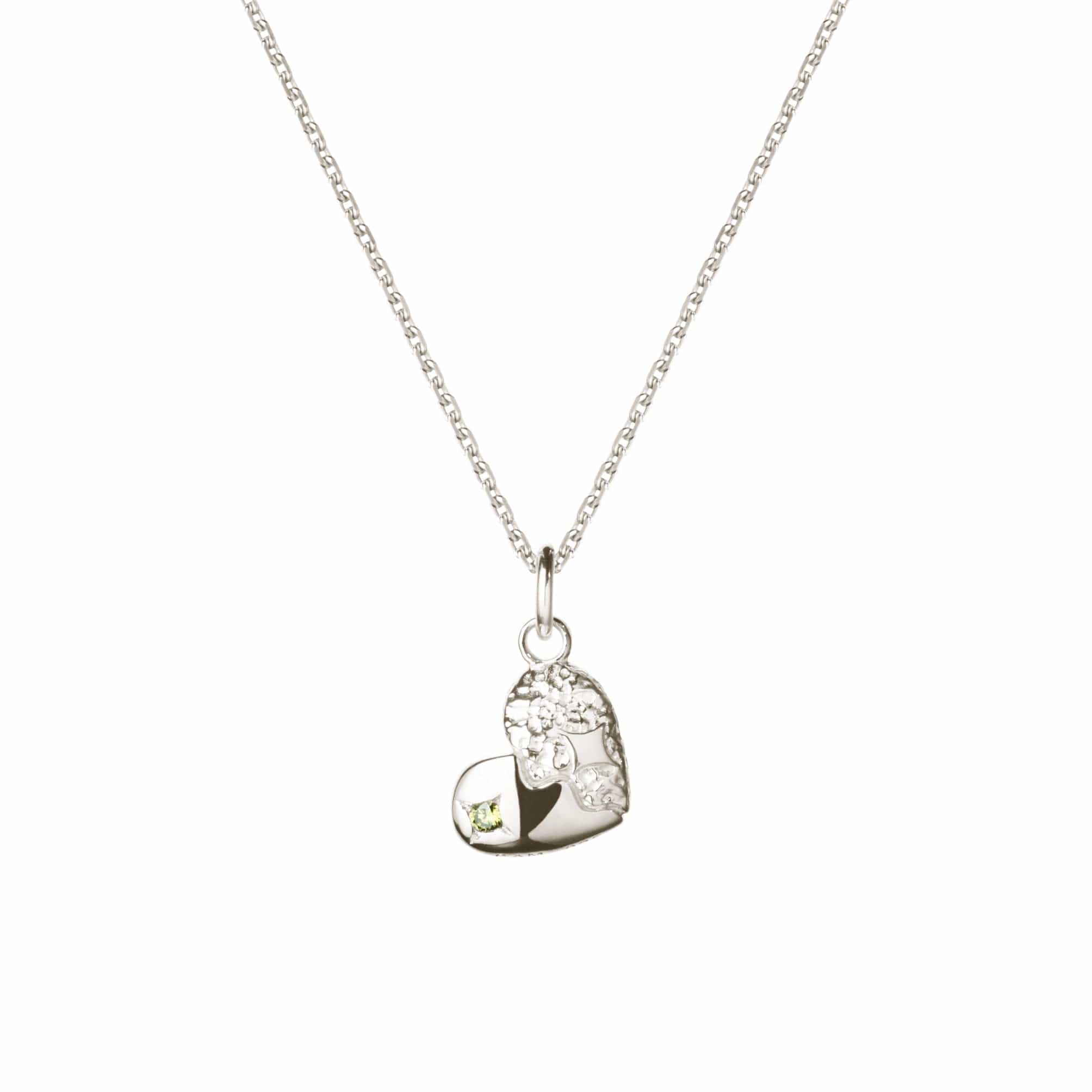 Camille Brinch Halskæder Heart Sparkly halskæde - sølv HSPN-45