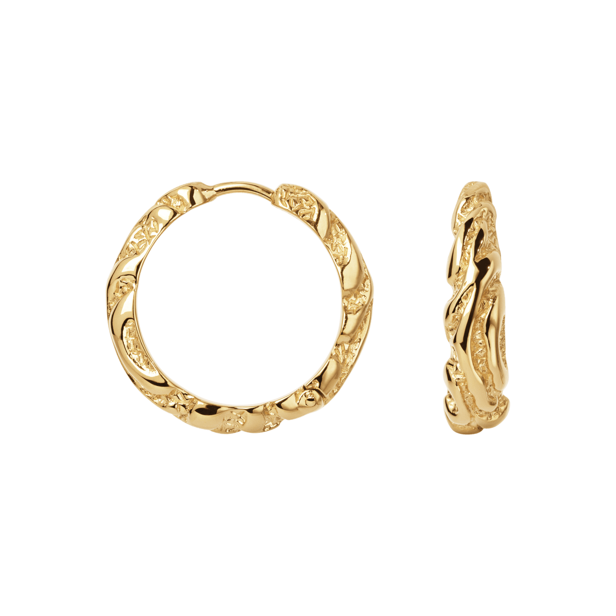 Camille Brinch Øreringe Par Large Zebra hoops - forgyldt LZH-FG