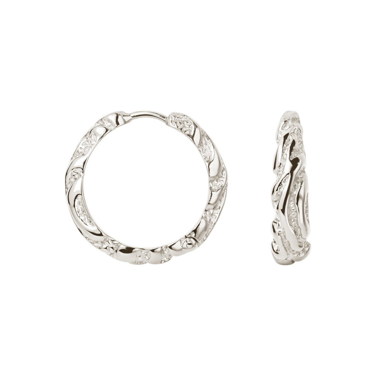 Camille Brinch Øreringe Par Large Zebra hoops - sølv LZH