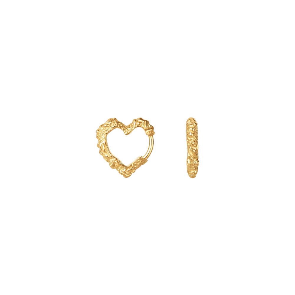 Camille Brinch Øreringe Mini Heart Crush Hoops - forgyldt MINIHCRH-FG