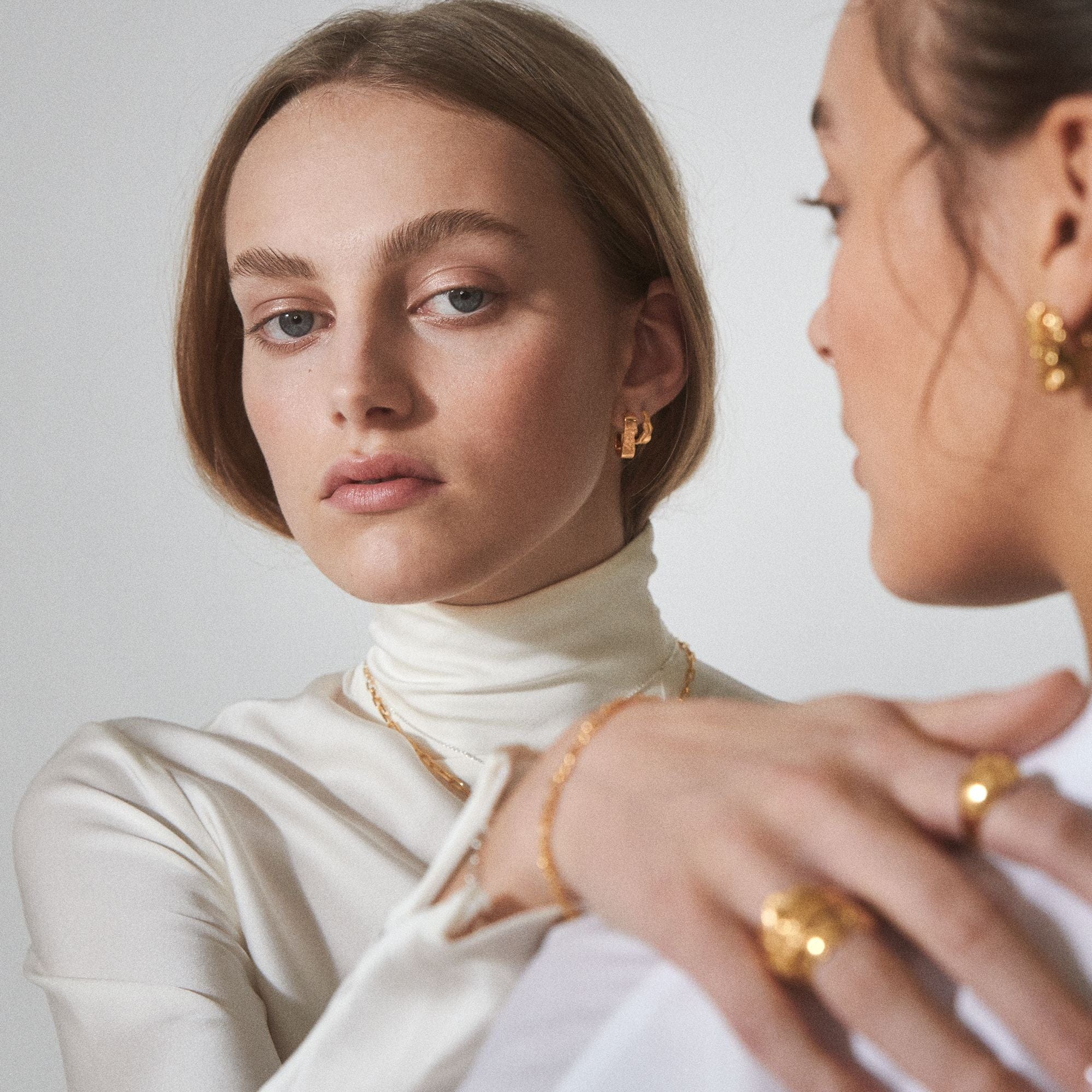 Camille Brinch Øreringe Small Blurry Layers øreringe - forgyldt SBLAOE-FG