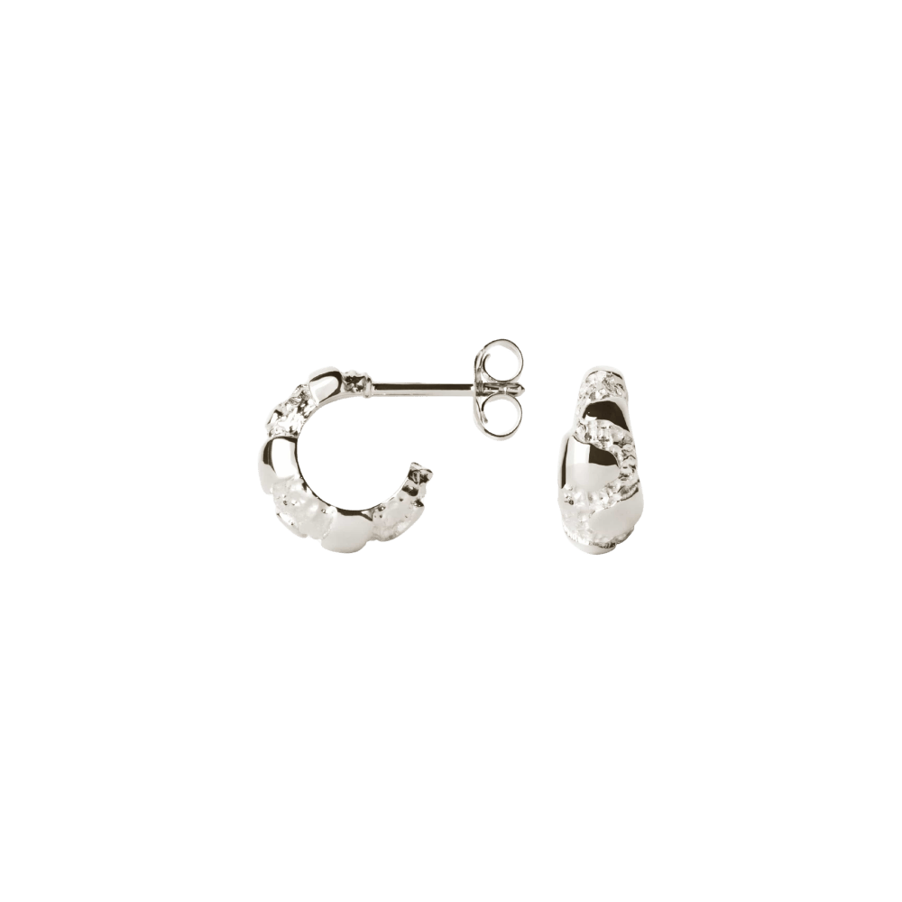 Camille Brinch Øreringe Small Contrast Fusion Hoops - sølv SCOFH