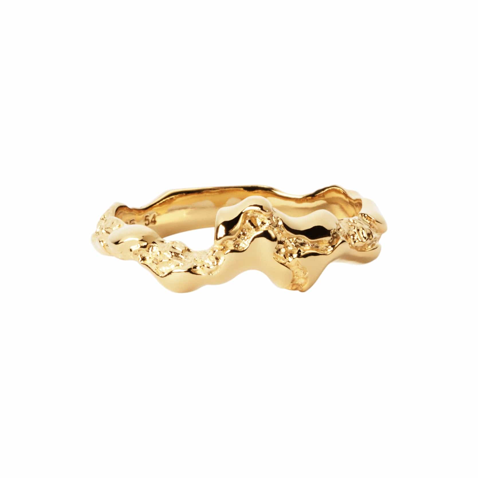 Camille Brinch Ringe Small Fusion Contrast Ring - forgyldt