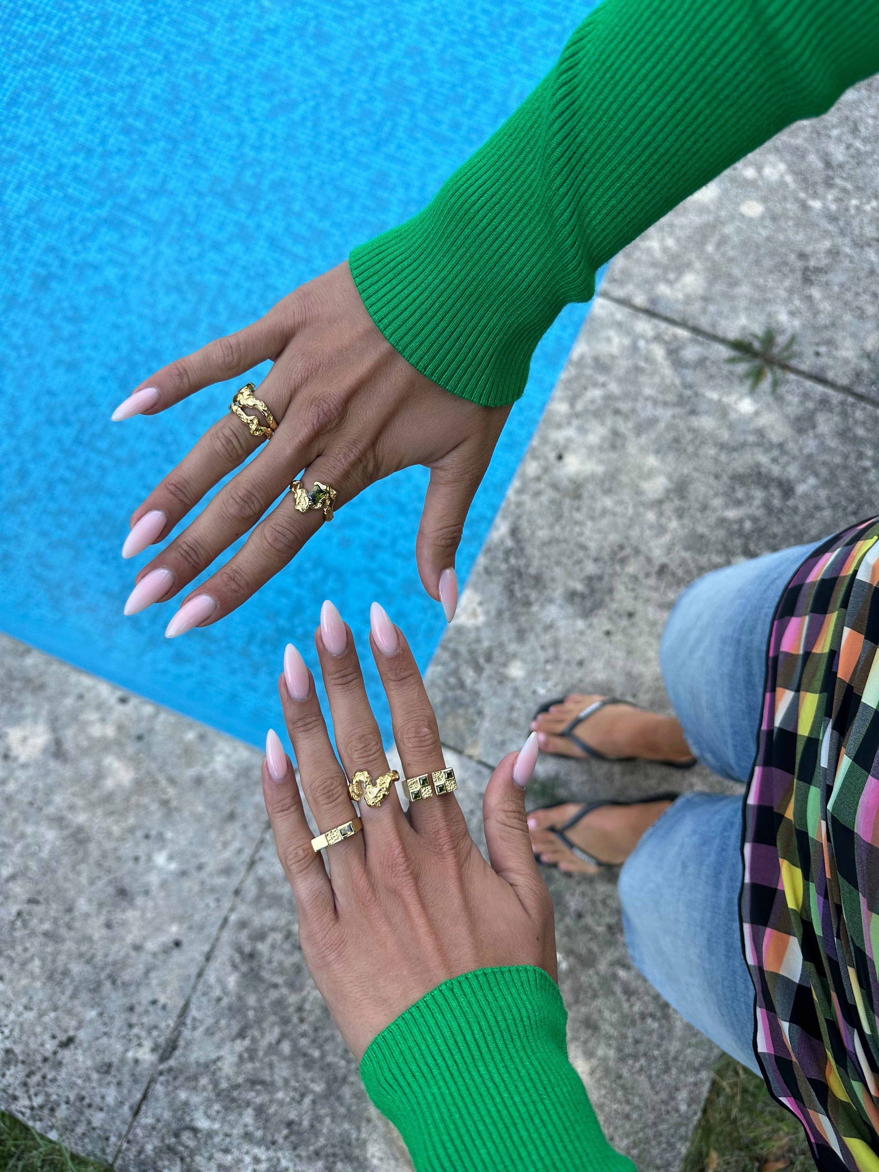 Camille Brinch Ringe Small Fusion Contrast Ring - forgyldt