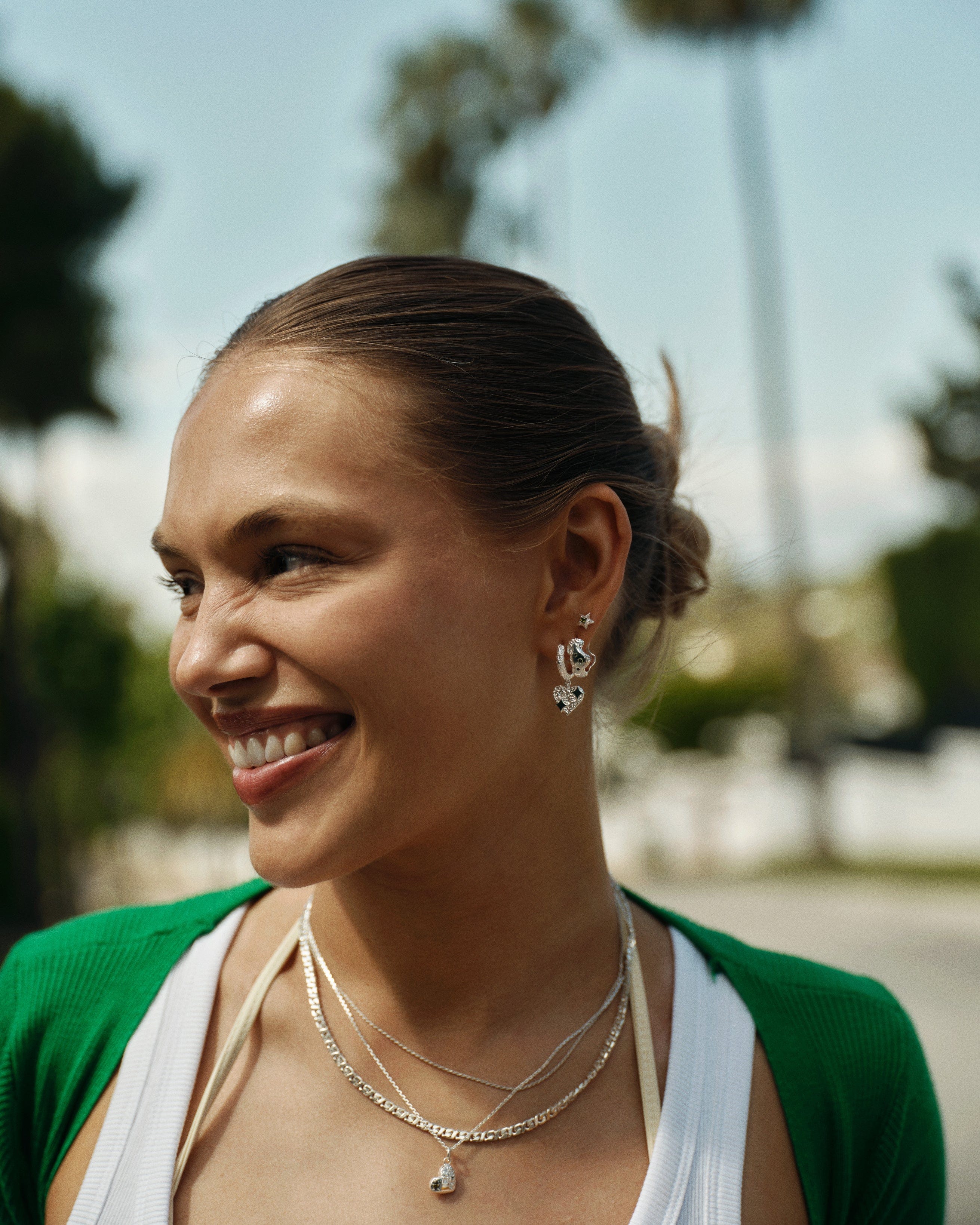 Camille Brinch Halskæder Small Twisted Sparkly halskæde - sølv STSPN-45