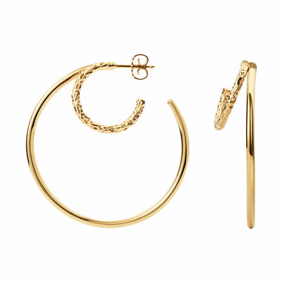 Camille Brinch Øreringe Statement Twin Essentia Hoops - forgyldt STTEH-FG