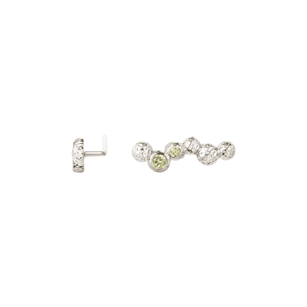 Camille Brinch Øreringe Wavy Gem Dots Earclimbers WGDEC