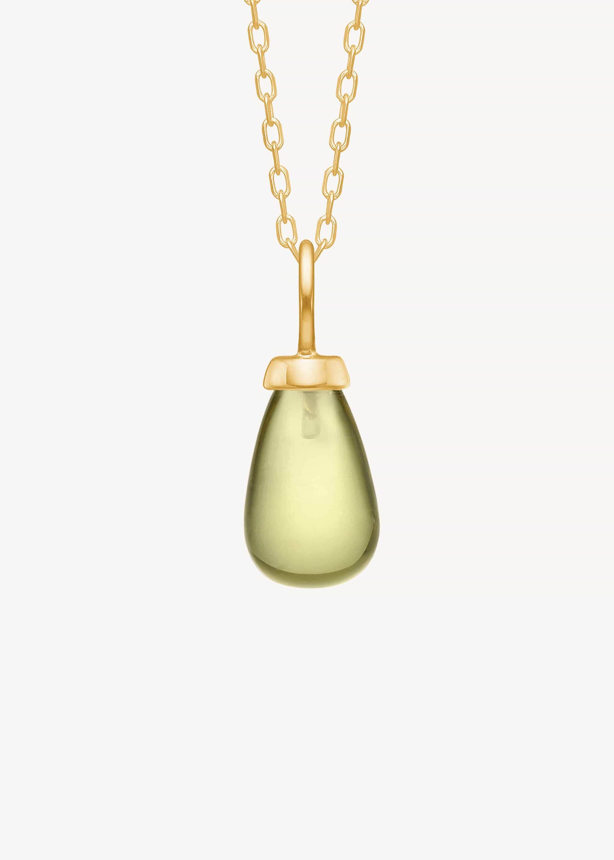 Carré Drop vedhæng med Lemon kvarts - 10 karat TL 4394 LQ