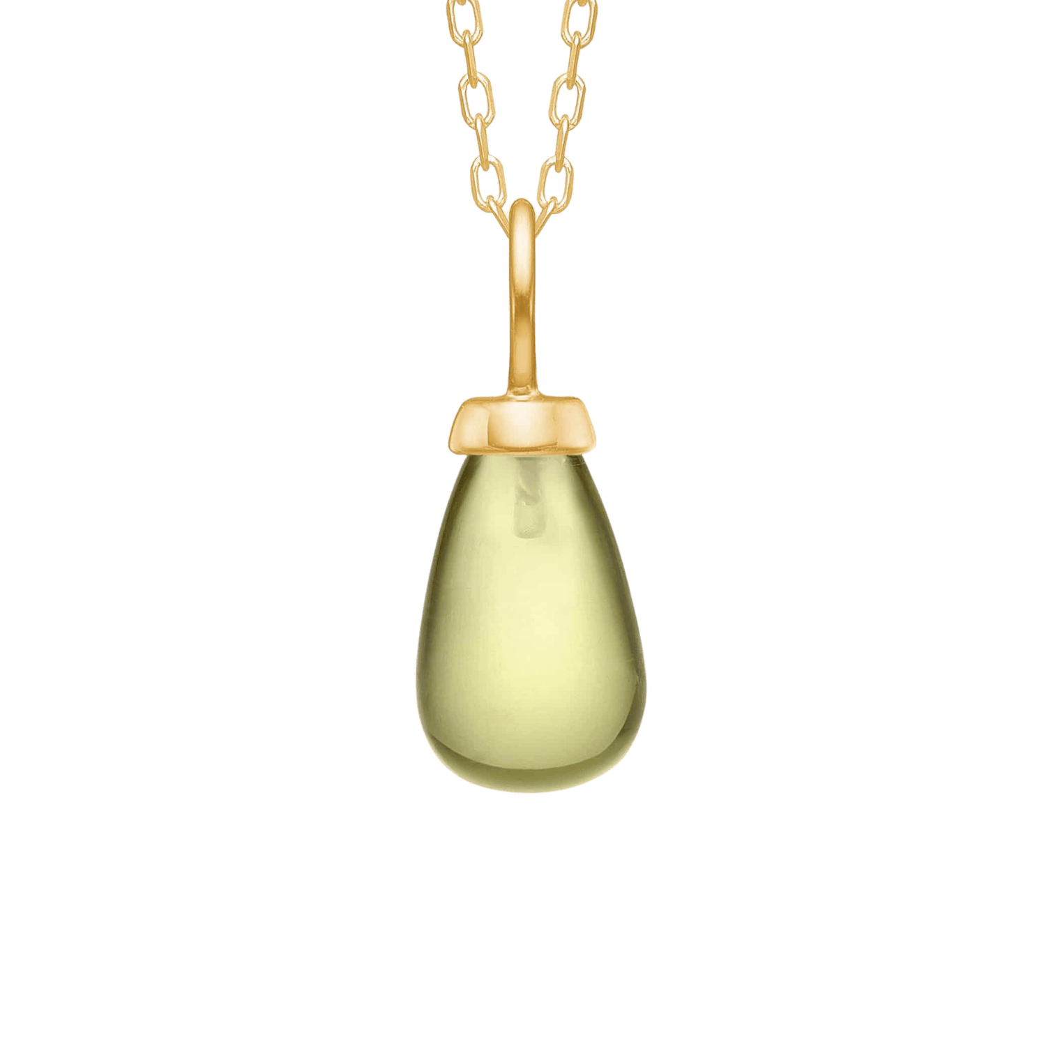 Carré Vedhæng Drop vedhæng med Lemon kvarts - 10 karat TL 4394 LQ