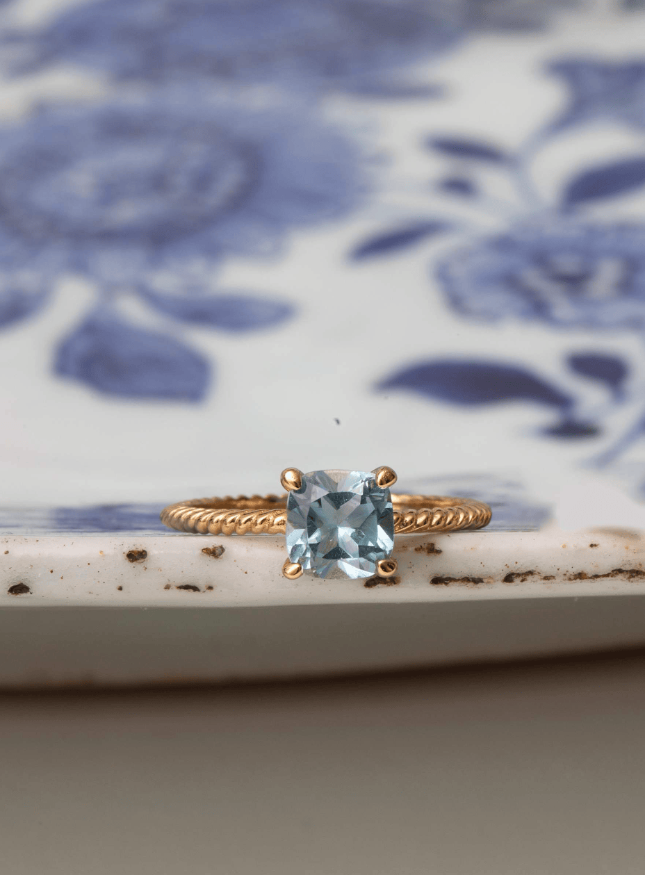 Carré Ringe GEM CANDY ring med blå topas