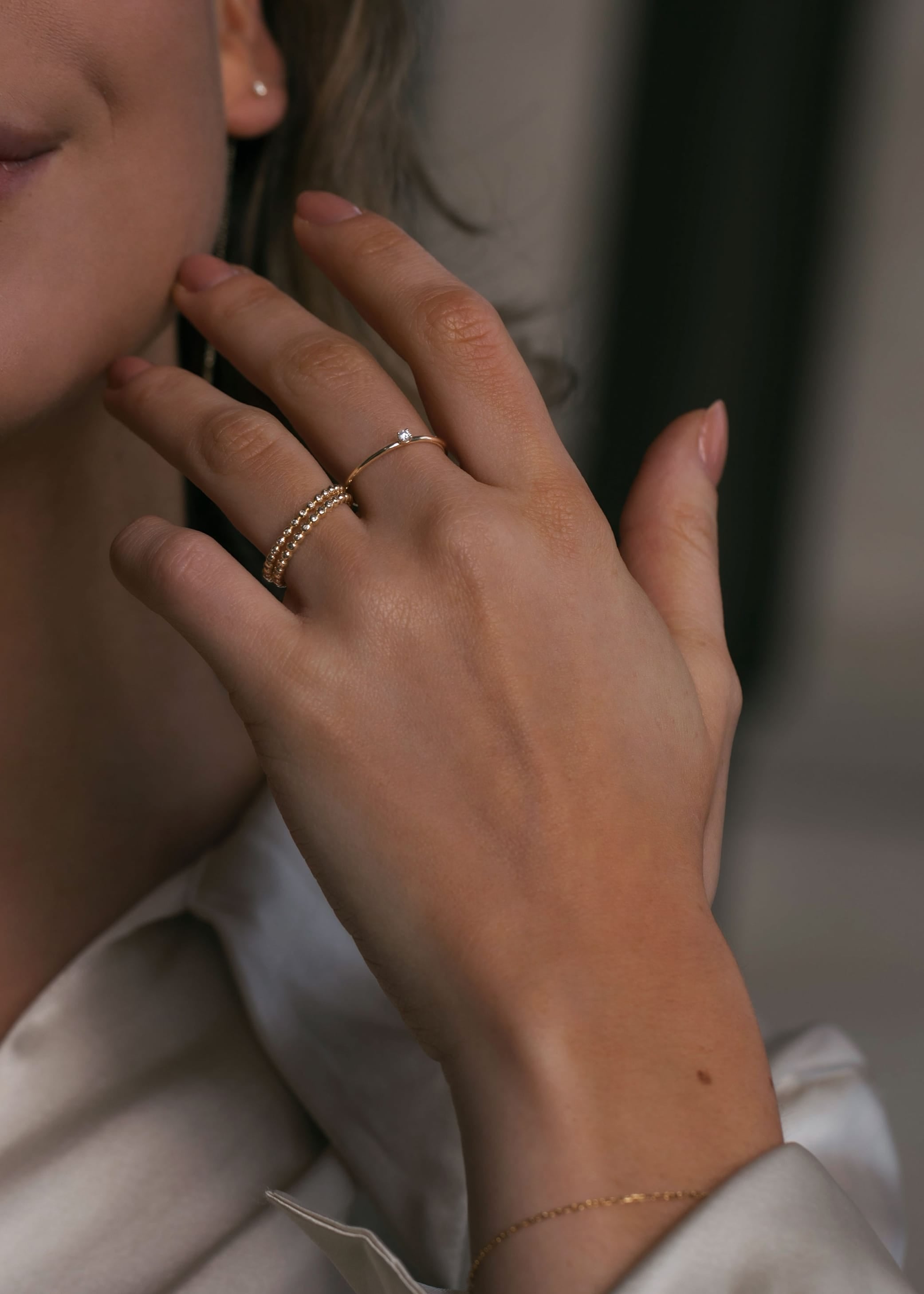 Carré Prism ring med diamant - 10 karat
