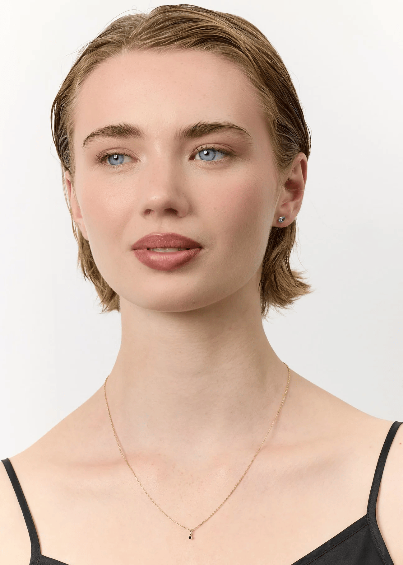 Carré Vedhæng Prism vedhæng med sort diamant - 10 karat guld TL 4276 BD