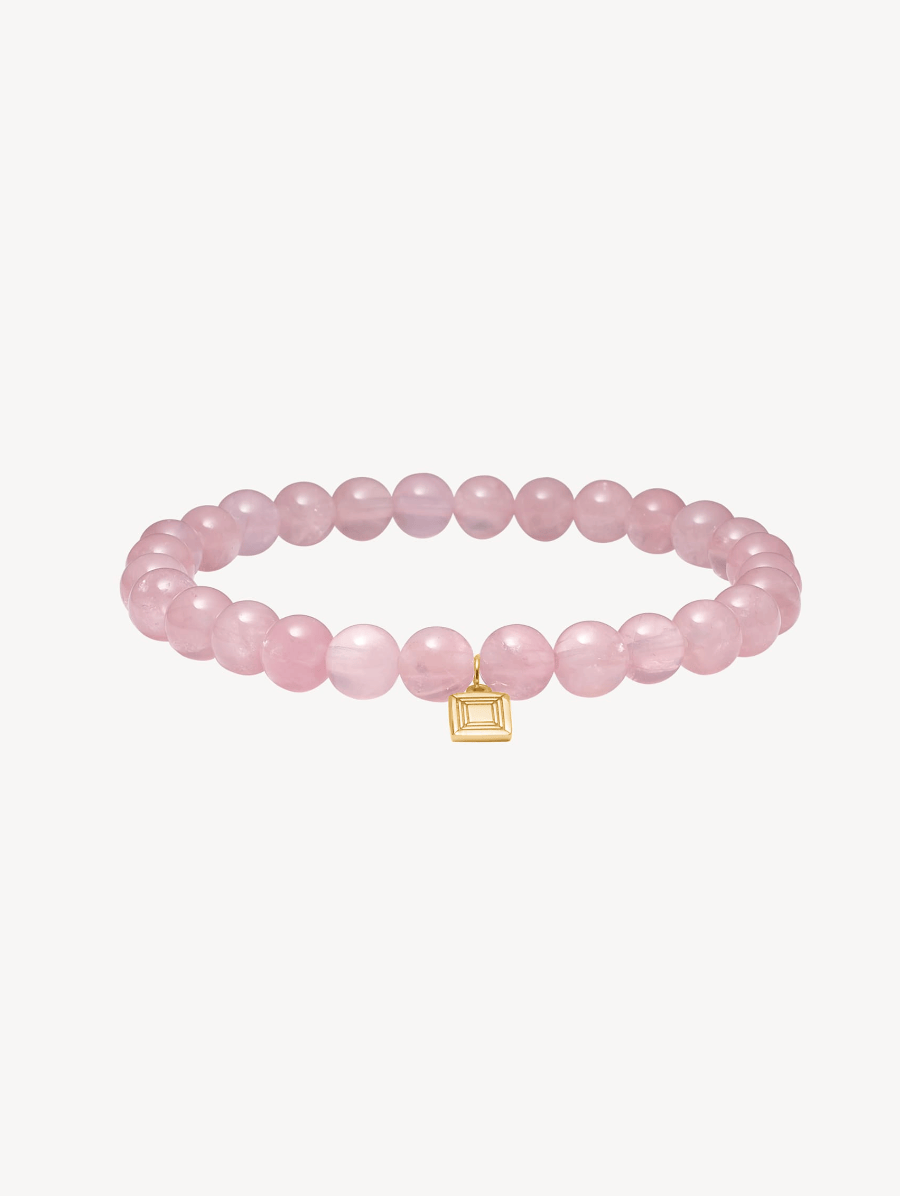 Carré Rose armbånd med Rose kvarts - forgyldt FB 4574 RQ 17cm