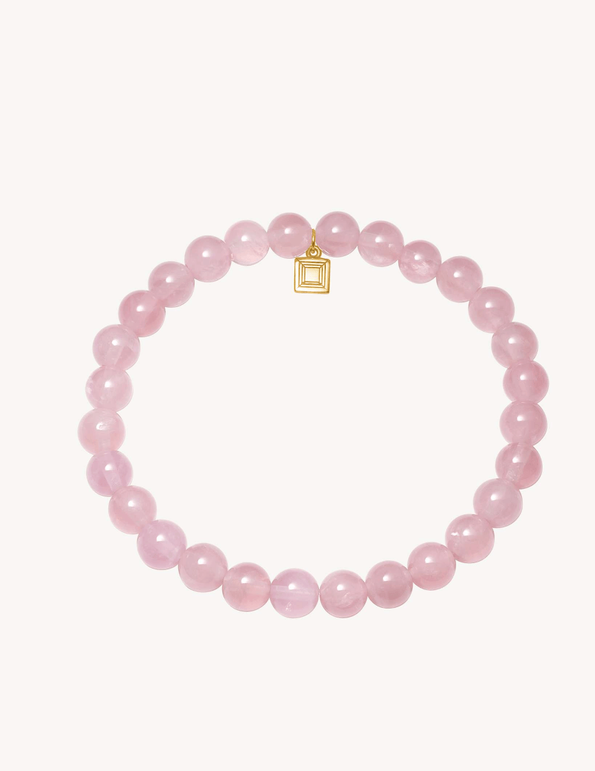 Carré Rose armbånd med Rose kvarts - forgyldt FB 4574 RQ 17cm