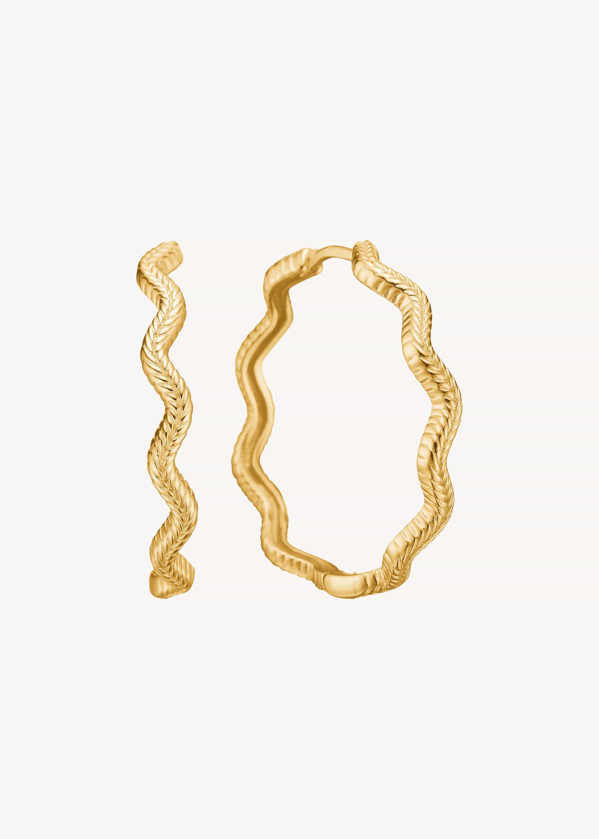 Carré Wave hoop - forgyldt FH 4525 3cm