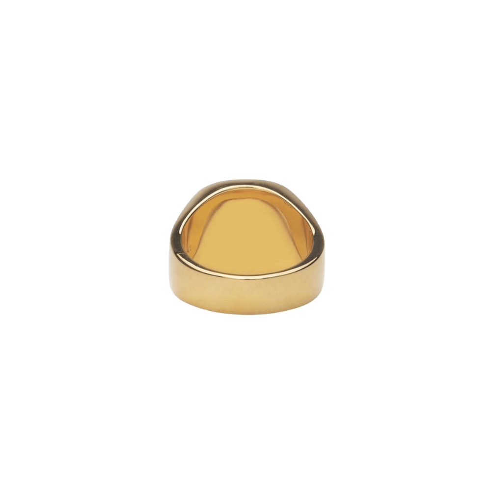 IX Studios Ringe IX Cushion Signet Ring Labradorite - forgyldt