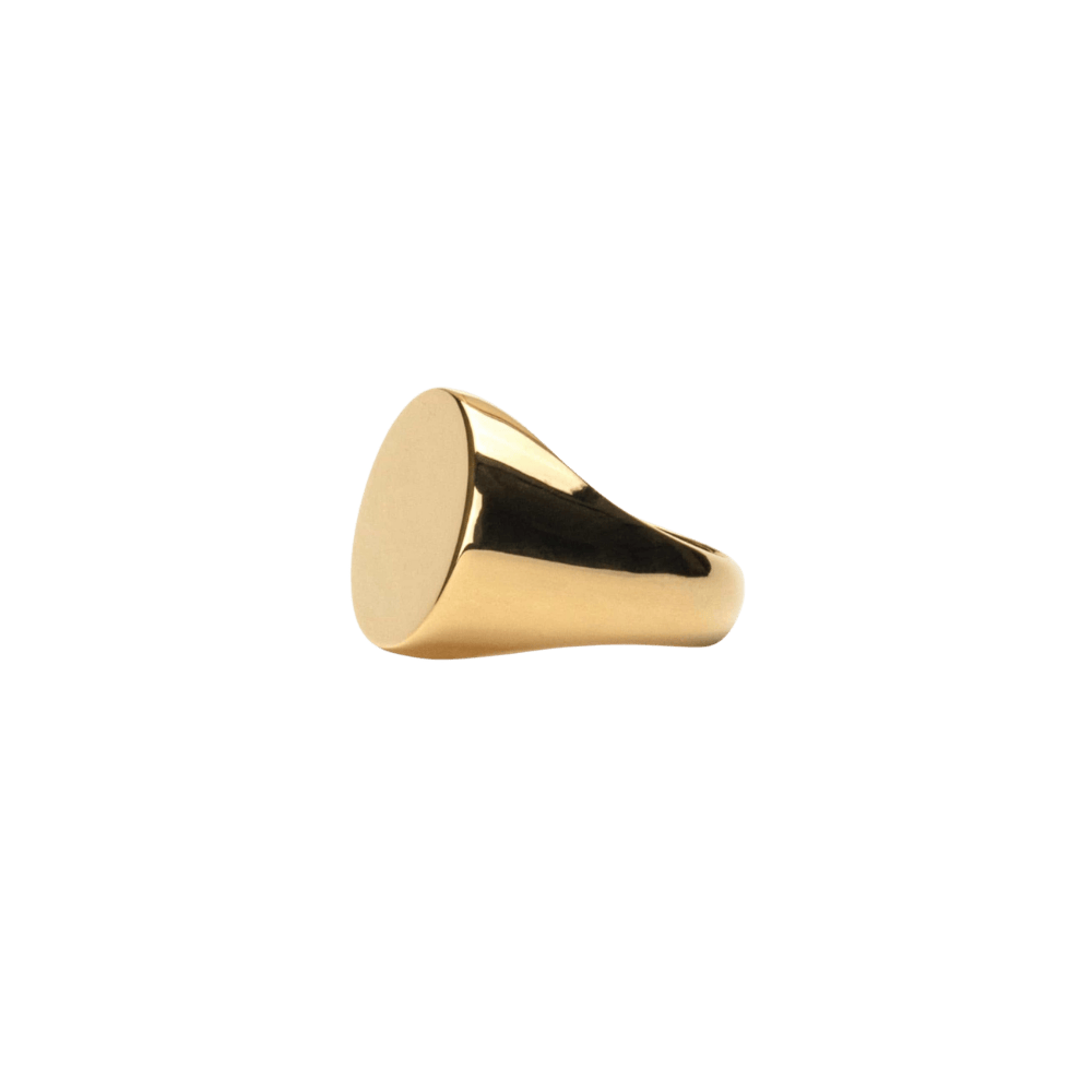 IX Studios Ringe IX Oval Signet Ring - forgyldt