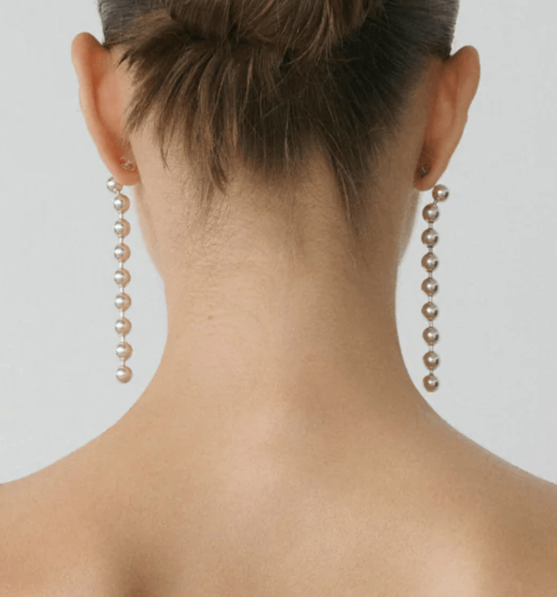 Jane Kønig Øreringe Big Atomic chain ørestik - forgyldt BACS-SS24-G