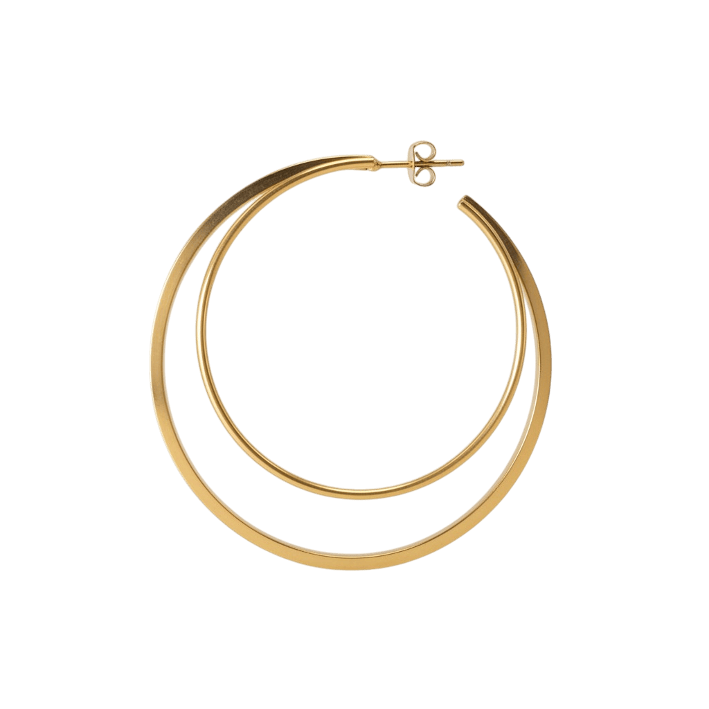 Jane Kønig Ørering Big Double Olympia Hoop - Forgyldt