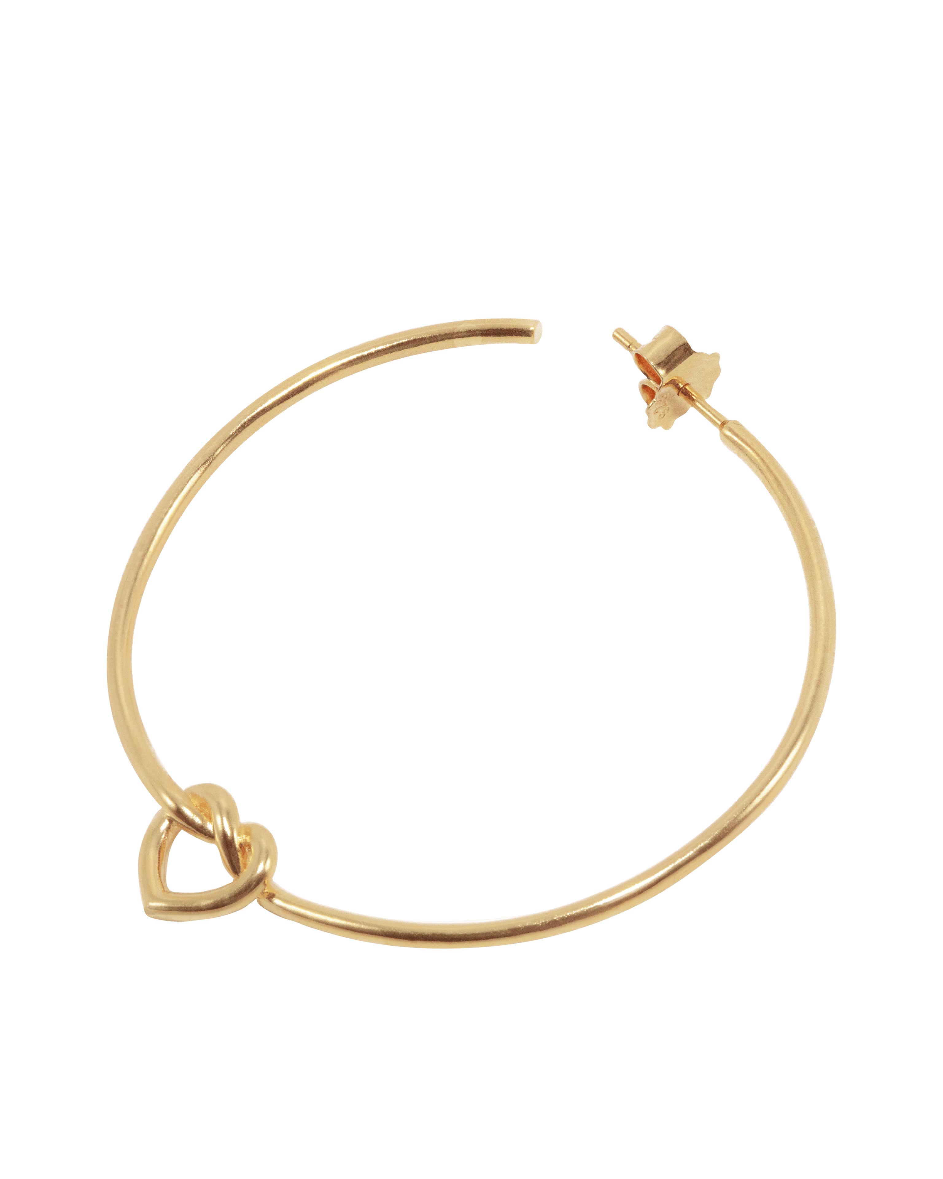 Jane Kønig Ørering Big Tied Heart Hoop - Forgyldt BTHH-AW25-G