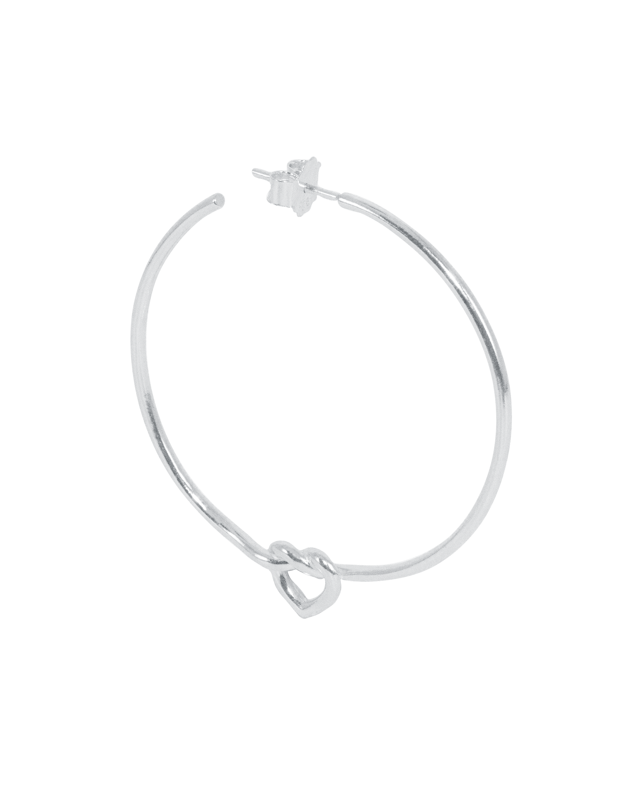 Jane Kønig Ørering Big Tied Heart Hoop - Sølv BTHH-AW25-S